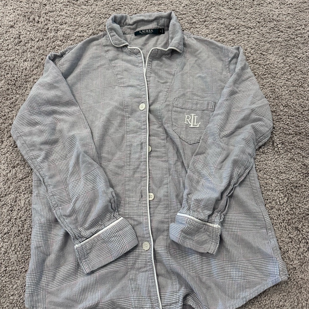 Gray Plaid Button-Up Shirt